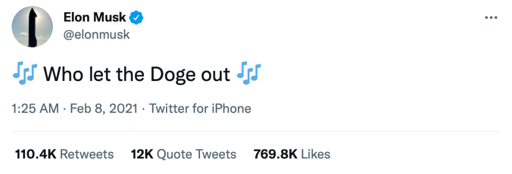 Elon Musk just Rickrolled his Twitter followers and the tweet is