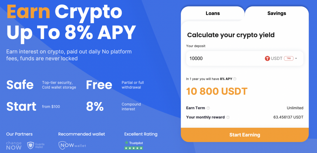 Crypto savings accounts