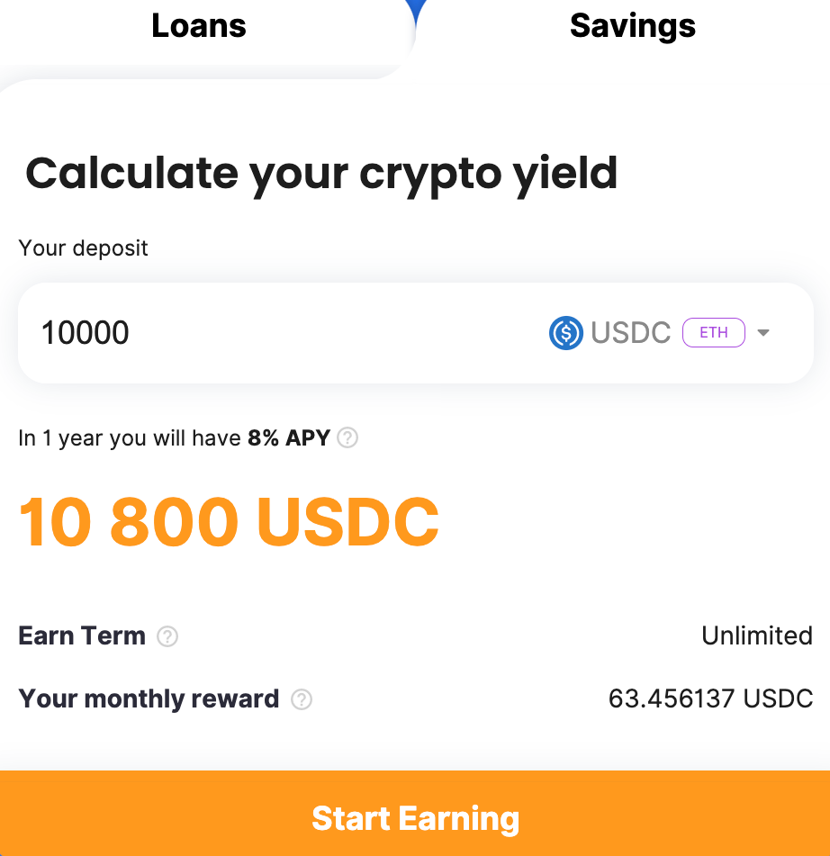 Crypto savings calculator 