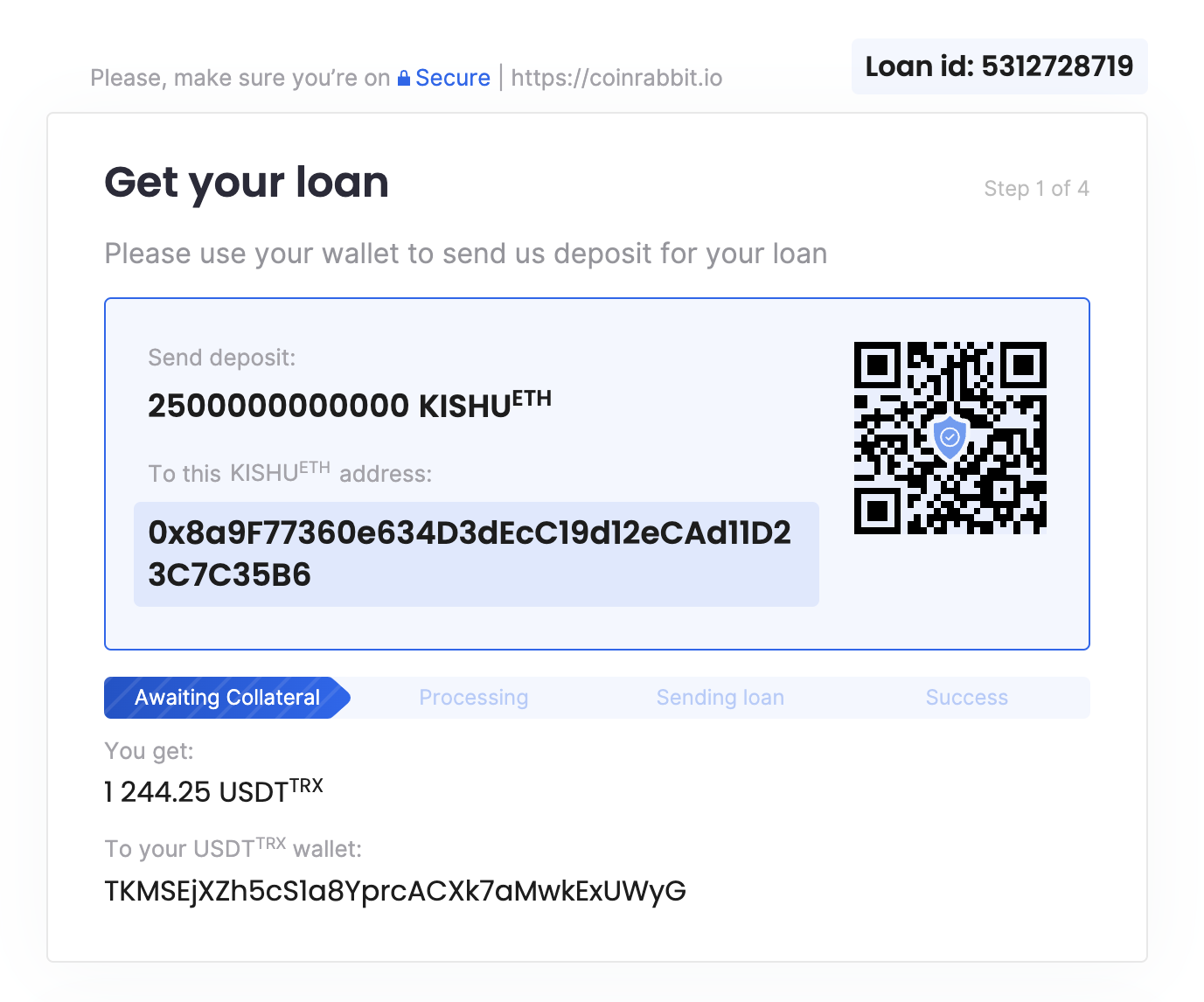 Kishu Inu loan without KYC