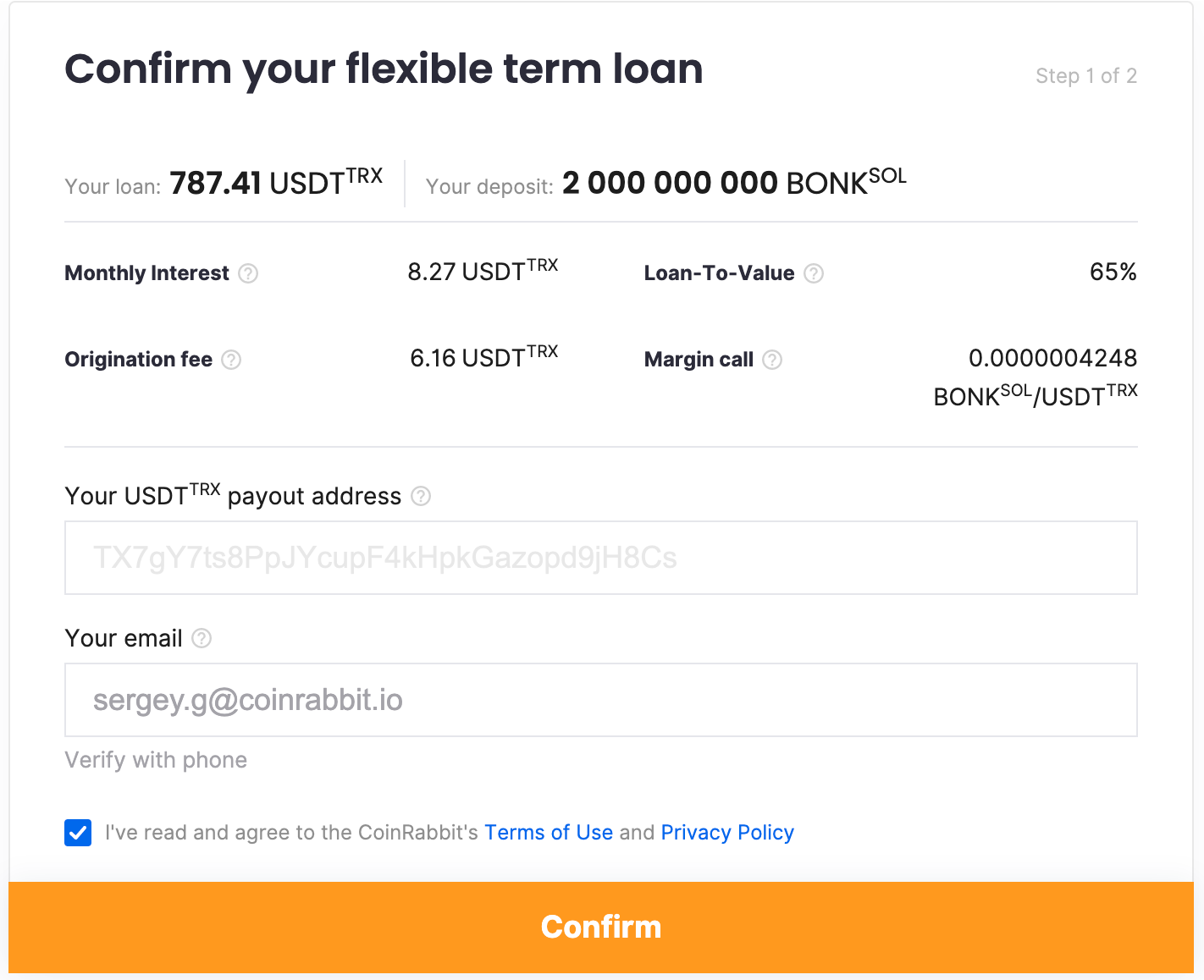 Bonk crypto loan