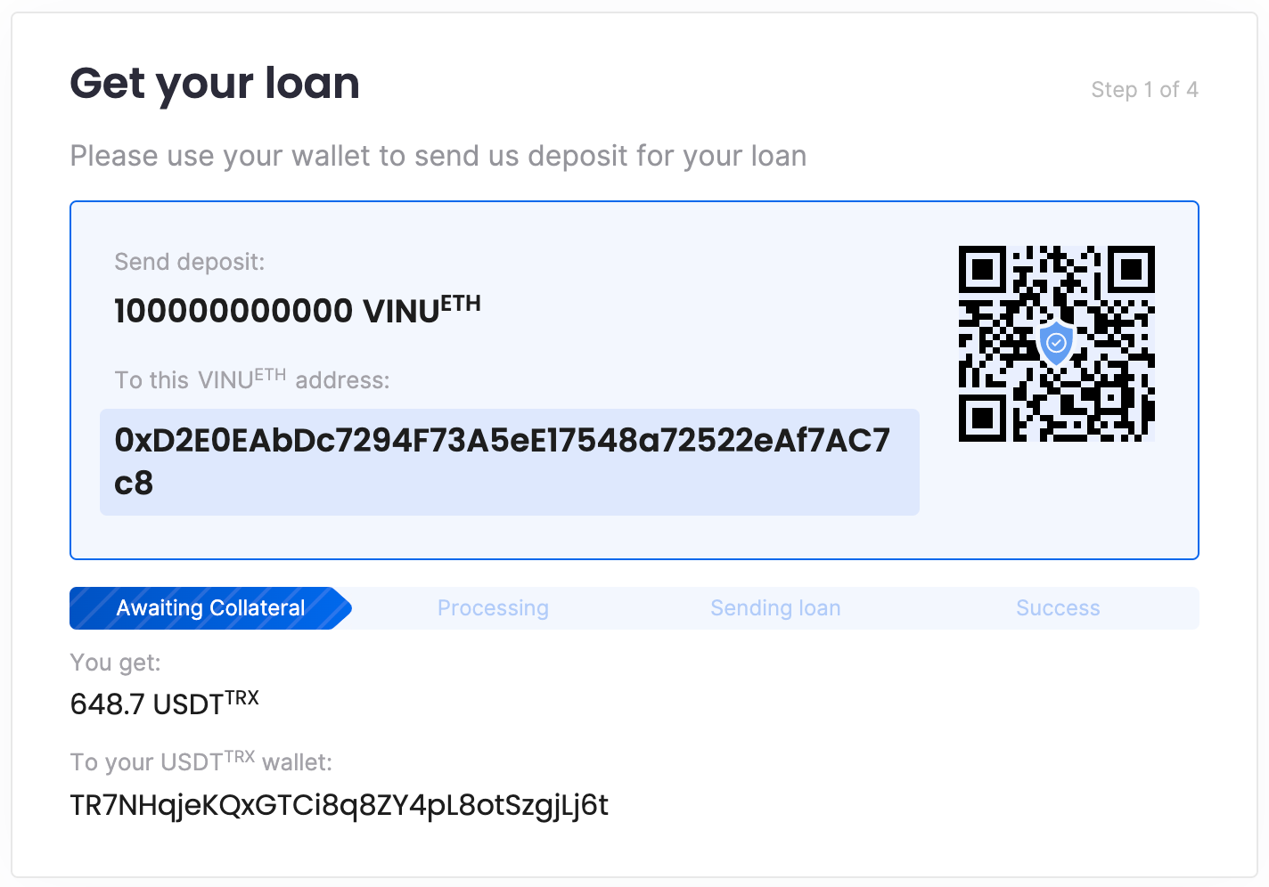 Vinu crypto lending