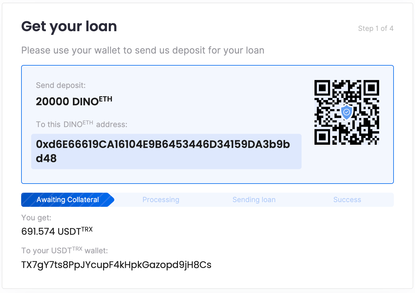 Dino crypto lending