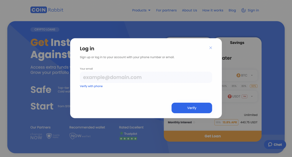 Log in MATIC wallet